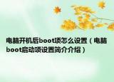 电脑开机后boot项怎么设置（电脑boot启动项设置简介介绍）