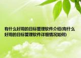 有什么好用的目标管理软件介绍(有什么好用的目标管理软件详细情况如何)