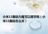 小米11振动力度可以调节吗（小米11振动怎么关）