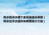 热水和冷水哪个更容易结冰原理（热水比冷水结冰快原理简介介绍）