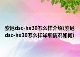 索尼dsc-hx30怎么样介绍(索尼dsc-hx30怎么样详细情况如何)