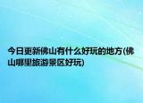 今日更新佛山有什么好玩的地方(佛山哪里旅游景区好玩)