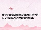 娇小的反义词和近义词介绍(娇小的反义词和近义词详细情况如何)