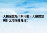 天猫魔盒是干嘛用的（天猫魔盒有什么用简介介绍）