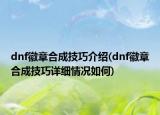 dnf徽章合成技巧介绍(dnf徽章合成技巧详细情况如何)