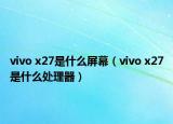 vivo x27是什么屏幕（vivo x27是什么处理器）