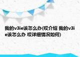我的v3ie该怎么办(哎介绍 我的v3ie该怎么办 哎详细情况如何)