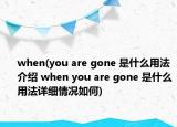 when(you are gone 是什么用法介绍 when you are gone 是什么用法详细情况如何)