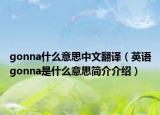 gonna什么意思中文翻译（英语gonna是什么意思简介介绍）