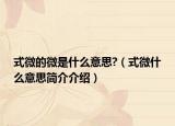 式微的微是什么意思?（式微什么意思简介介绍）