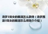 造梦3龙女的眼泪怎么获得（造梦西游3龙女的眼泪怎么得简介介绍）
