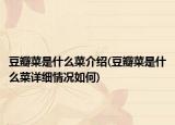 豆瓣菜是什么菜介绍(豆瓣菜是什么菜详细情况如何)