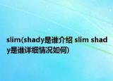 slim(shady是谁介绍 slim shady是谁详细情况如何)