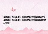 海鸣威《你的承诺》是翻唱自谁的粤语歌介绍(海鸣威《你的承诺》是翻唱自谁的粤语歌详细情况如何)