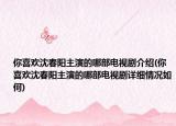 你喜欢沈春阳主演的哪部电视剧介绍(你喜欢沈春阳主演的哪部电视剧详细情况如何)