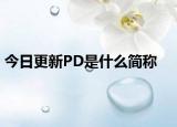 今日更新PD是什么简称