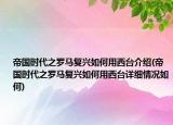 帝国时代之罗马复兴如何用西台介绍(帝国时代之罗马复兴如何用西台详细情况如何)