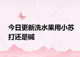 今日更新洗水果用小苏打还是碱