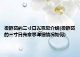 梁静茹的三寸日光意思介绍(梁静茹的三寸日光意思详细情况如何)