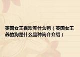 英国女王喜欢养什么狗（英国女王养的狗是什么品种简介介绍）