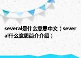 several是什么意思中文（several什么意思简介介绍）