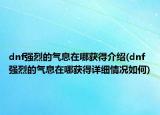 dnf强烈的气息在哪获得介绍(dnf强烈的气息在哪获得详细情况如何)