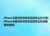 iPhone不能开机充电无反应怎么办介绍(iPhone不能开机充电无反应怎么办详细情况如何)