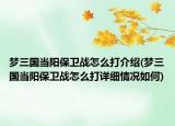 梦三国当阳保卫战怎么打介绍(梦三国当阳保卫战怎么打详细情况如何)