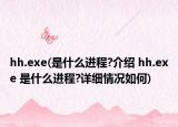 hh.exe(是什么进程?介绍 hh.exe 是什么进程?详细情况如何)