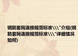 钢筋套筒连接规范标准\