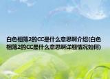 白色相簿2的CC是什么意思啊介绍(白色相簿2的CC是什么意思啊详细情况如何)