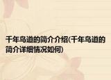 千年鸟道的简介介绍(千年鸟道的简介详细情况如何)