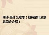 期待,是什么意思（期待是什么意思简介介绍）