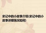 史记中的小故事介绍(史记中的小故事详细情况如何)