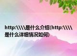 http:\\是什么介绍(http:\\是什么详细情况如何)