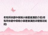 老有所依剧中保姆小丽是谁演的介绍(老有所依剧中保姆小丽是谁演的详细情况如何)
