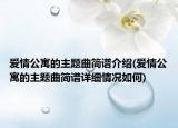 爱情公寓的主题曲简谱介绍(爱情公寓的主题曲简谱详细情况如何)