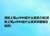 项链上写pd990是什么意思介绍(项链上写pd990是什么意思详细情况如何)