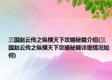 三国赵云传之纵横天下攻略秘籍介绍(三国赵云传之纵横天下攻略秘籍详细情况如何)