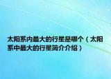 太阳系内最大的行星是哪个（太阳系中最大的行星简介介绍）