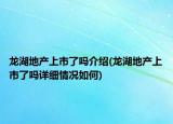 龙湖地产上市了吗介绍(龙湖地产上市了吗详细情况如何)