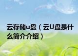 云存储u盘（云U盘是什么简介介绍）