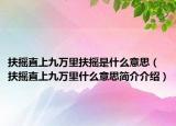 扶摇直上九万里扶摇是什么意思（扶摇直上九万里什么意思简介介绍）