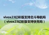 vivox23幻彩版支持北斗导航吗（vivox23幻彩版支持快充吗）