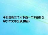 今日更新三个火下面一个木是什么字(3个火怎么读,拼音)