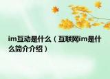 im互动是什么（互联网im是什么简介介绍）