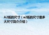 A2纸的尺寸（a2纸的尺寸是多大尺寸简介介绍）