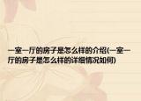 一室一厅的房子是怎么样的介绍(一室一厅的房子是怎么样的详细情况如何)