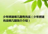 少年频道哪几期有肖战（少年频道肖战哪几期简介介绍）