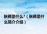 秋裤是什么?（秋裤是什么简介介绍）